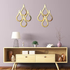 Weysat 2 Pieces Teardrop Wall Mirror Hanging Wall Mounted Decorative Accent - Image 6