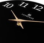 Lafocuse 12 Inch Wooden Black Wall Clock Battery Operated Silent Non-Ticking - Image 7