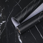 practicalWs 17.71''×196.8'' Marble Contact Paper Black/White Peel and Stick by practicalWs