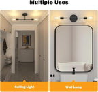FadimiKoo 2-Light Black Bathroom Lighting Over Mirror, Modern Sconces Wall - Image 4