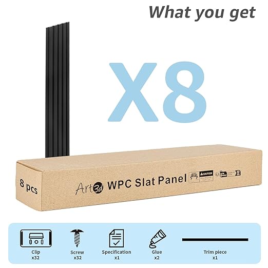 Art3d WPC Slat Wall Panels, Living Room - Image 4