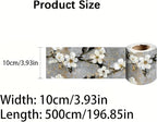 Cherry Blossom Wallpaper Border 196x4 Inch Peel and Stick Wall Border Gray - Image 9