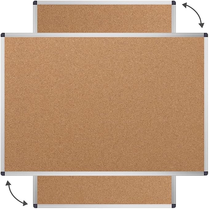 VIZ-PRO Cork Notice Board, 18 X 12 Inches, Cork Bulletin Board - Image 3