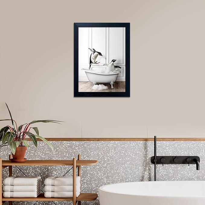 Kids Bathroom Wall Decor Funny Bathroom Wall Art Black and White Wall Decor - Image 7
