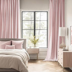 MIULEE Baby Pink Back Tab Blackout Curtains 63 Inch Length 2 Panels Set - Image 2