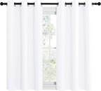 NICETOWN White Window Curtain Panels 50 inch Length, 50% Light Blocking Curtains - Image 2