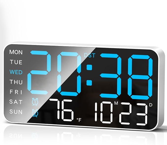 MASHI 8.4''Large Digital Wall Clock, Led Alarm Clock - Image 9