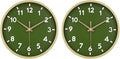 HIPPIH Wall Clock 2 Pack, 10 Inch Modern Wall Clocks Battery Operated, Non by HIPPIH