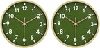 HIPPIH Wall Clock 2 Pack, 10 Inch Modern Wall Clocks Battery Operated, Non by HIPPIH