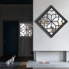 Wocred 2 PCS Square Wall Mirror, Gorgeous Rustic Farmhouse Accent Mirror - Image 6