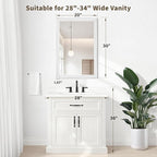 White Wood Effect Framed Wall Mirror, 20x30 Rectangle Mirror, Anti-desilvering - Image 2
