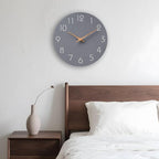 Mosewa Wall Clock 8 Inch Gray Battery Operated Silent Non Ticking Simple Modern - Image 6