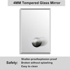 Beveled Bathroom Mirror for Wall, Rectangle Frameless Wall Mirror 24" x 16" - Image 5