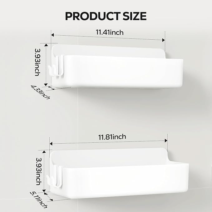Nieifi Adhesive Wall Shelf, Shower Shelves, Shower Organizer - Image 2