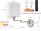 Plug in Wall Sconces with Remote Control, Dimming & Adjustable Colors - Image 5