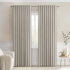 MIULEE Natural Back Tab Blackout Curtains 72 Inches Long 2 Panels Set by MIULEE