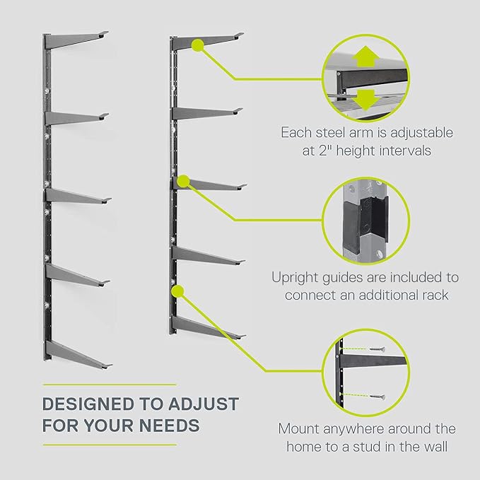 Delta Heavy Duty Wood and Lumber Storage Rack, Holds Up To 480 lbs - Image 5