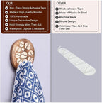 IndianShelf 6 Lb- 24 Pieces Decorative Wood Adhesive Wall Hooks–Boho Peel and - Image 4
