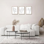 KISSFOX 3 Piece Framed Wall Art Botanical Wall Decor Floral Pictures Wildflower - Image 3
