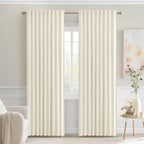 MIULEE Birch Back Tab Blackout Curtains 90 Inches Long 2 Panels Set by MIULEE