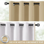 Yakamok 100% Blackout Curtain Panels 84 inches Cold and Light Blocking Drapes - Image 2