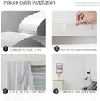 Blackout Curtains for Bedroom Sticky Curtain Blackout Window Cover Self - Image 4