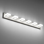 Ralbay Brushed Nickel Bathroom Vanity Lights 48inch Metal Acrylic LED Modern by RalbayLighting
