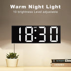 JALL 12'' Large Digital Wall Clock, Big LED Number Dispaly, RGB Colors - Image 4