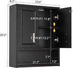 VANIRROR Black Wall Cabinet 23x29 inch - Image 3
