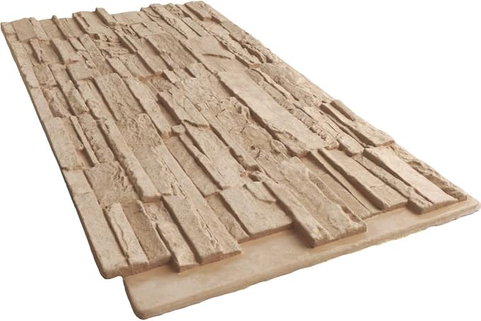 EverStone Cascade Faux Stone Panel, 48 5/8"W x 24 3/4"H x 1 1/4"D, Ocean Floor - Image 6