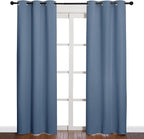 NICETOWN Triple Weave Thermal Insulated Ring Top Blackout Window Curtains - Image 2