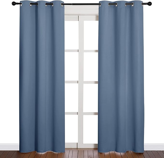 NICETOWN Triple Weave Thermal Insulated Ring Top Blackout Window Curtains - Image 2