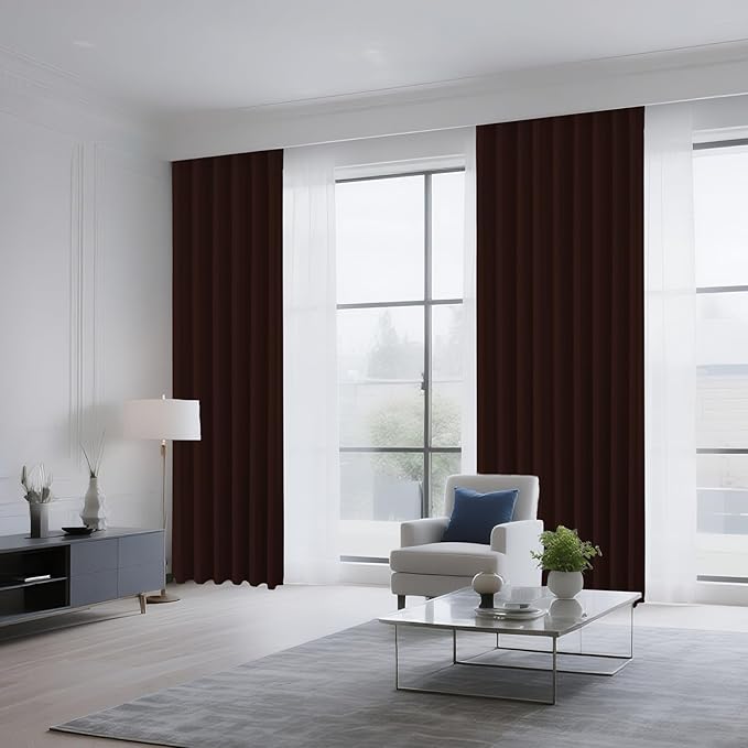 CUCRAF Blackout Curtains 108 inch Length 2 Panels Set, Rod Pocket Room - Image 8