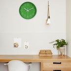jomparis Modern Office Green Decor Wall Clock 12" Silent & Non-Ticking Battery - Image 2