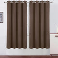 LEMOMO Blackout Curtains 66 x 72 Inch Long Chocolate Curtains Set of 2 Panels by Lemomo