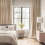 MIULEE Back Tab Beige Curtains 102 Inch Long 2 Panels Set - Image 2