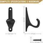 10 Pack Wall Hooks for Hanging, Heavy Duty Metal Coat Hooks Wall Mount - Image 3