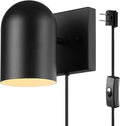 Globe Electric 65000098 1-Light Plug-in or Hardwire Wall Sconce, Matte Black by GlobeElectric