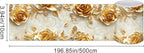 HOMETITUTE Wallpaper Border Peel and Stick Baroque Gold Texture Decorative Wall - Image 3