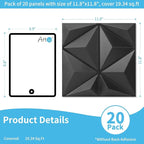 Art3d 20 Pack Decorative 3D Wall Panels, 19 Sq.Feet PVC Interior Wall Décor - Image 2