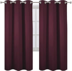 LEMOMO Burgundy Red Blackout Curtains/42 x 72 Inch/Set of 2 Panels Room - Image 2