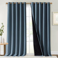 NICETOWN Full Shading Curtains for Windows, Smoky Blue, 62 inches W x 95 inches by NICETOWN