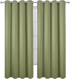 LEMOMO Blackout Curtains 52 x 90 inches Long Sage Green Curtains Set of 2 - Image 2