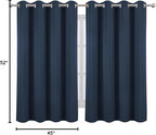 LEMOMO Navy Blue Blackout Curtains/52 x 45 Inch/Set of 2 Panels Room Darkening - Image 10
