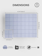 Bumusty Large Felt Bulletin Board, 30 Push Pins, 70 Adhesive Tabs, Soft - Image 2