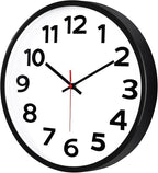 Keepcross 14 Inch Wall Clock Battery Operated Silent Non-Ticking, 3D Big by Keepcross