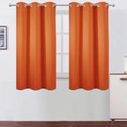 LEMOMO Orange Blackout Curtains 42 x 54 Inch Length Set of 2 Panels Grommet by Lemomo