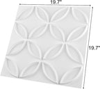 Art3d PVC 3D Wall Panel Interlocked Circles in Matt White Cover 32 Sq.ft - Image 6