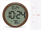 Digital Wall Clock with Date, Indoor Temperature, Battery-Operated Digital Clock - Image 3