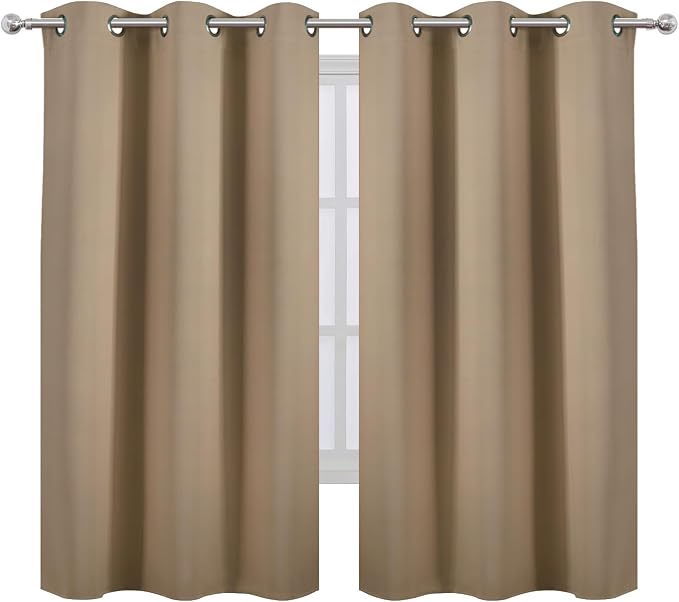 LEMOMO Natural Thermal Blackout Curtains/38 x 63 Inch/Set of 2 Panels Room - Image 2